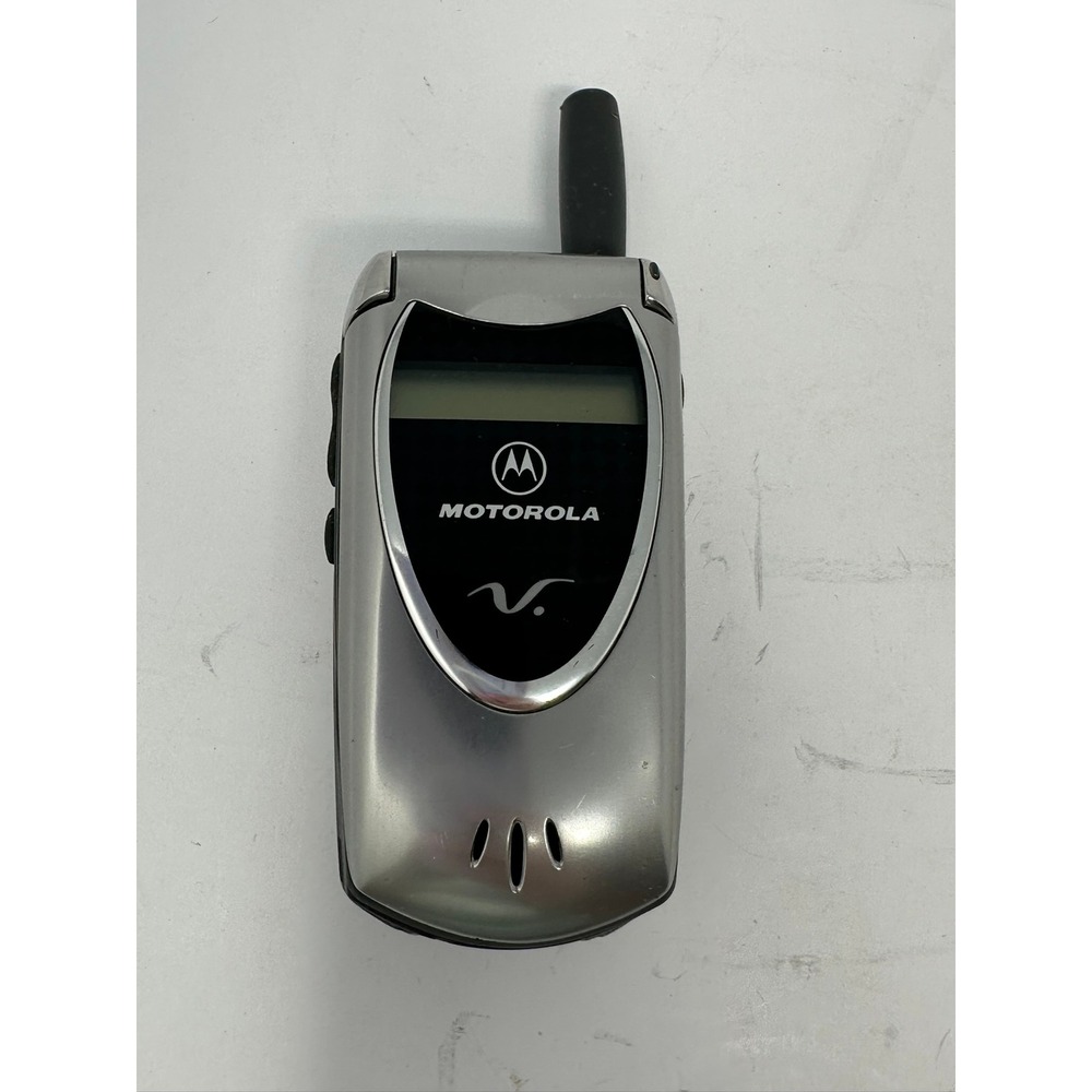 Motorola V60t - Silver (Cingular) Rare TDMA Flip Phone Y2K Vintage B0